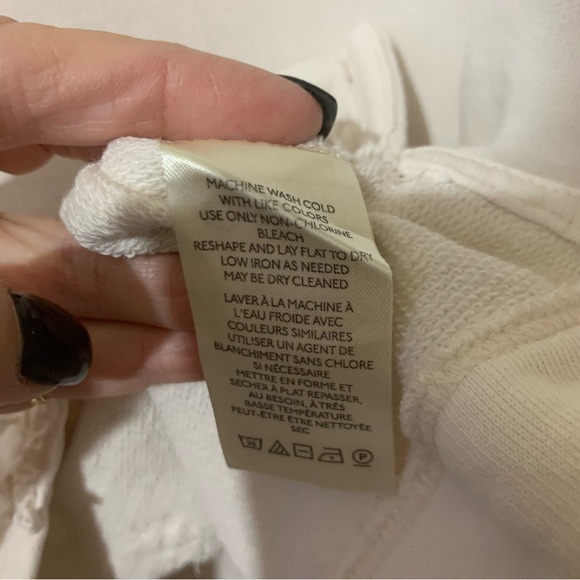 Anthropologie Ivory Crochet Appliqué Pullover Sweatshirt/Top - Picture 13 of 16